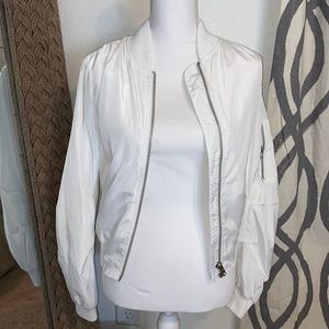 White Thin Summer bomber jacket